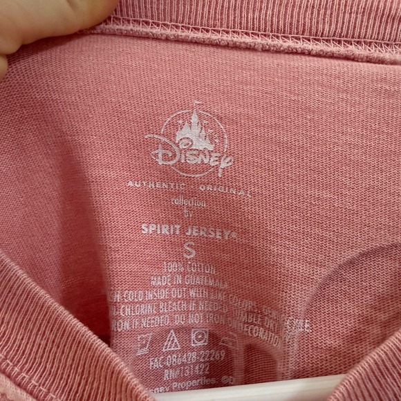 Disney World Spirit Jersey T Shirt Long Sleeve Pink Mickey Mouse Est 1971 Size S - Picture 3 of 5